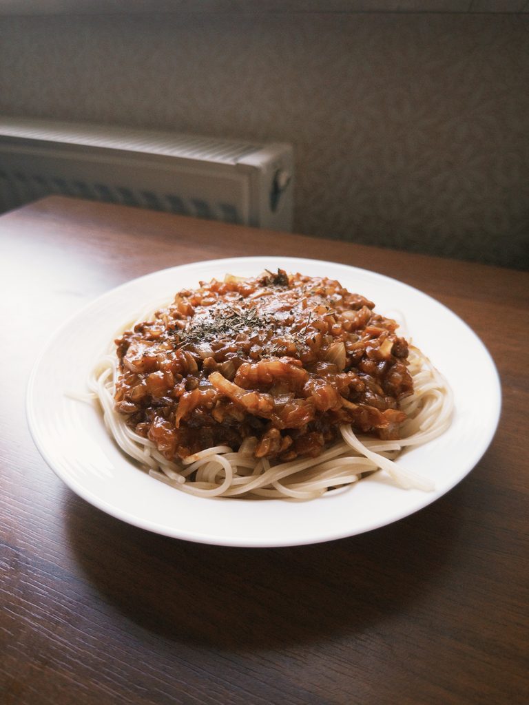 ミートソースパスタ